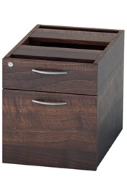 Harmony Walnut Fixed Pedestal - Two Drawers 