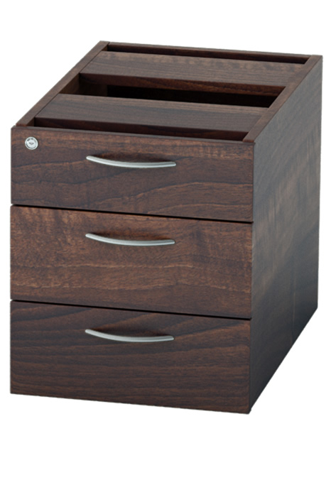 View Walnut Fixed Pedestal Locking Drawers Three Drawers Harmony information