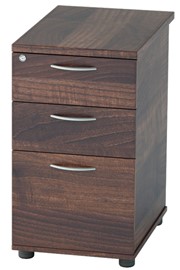 Harmony Walnut Desk High Pedestal - 3 Drawers 600mm 