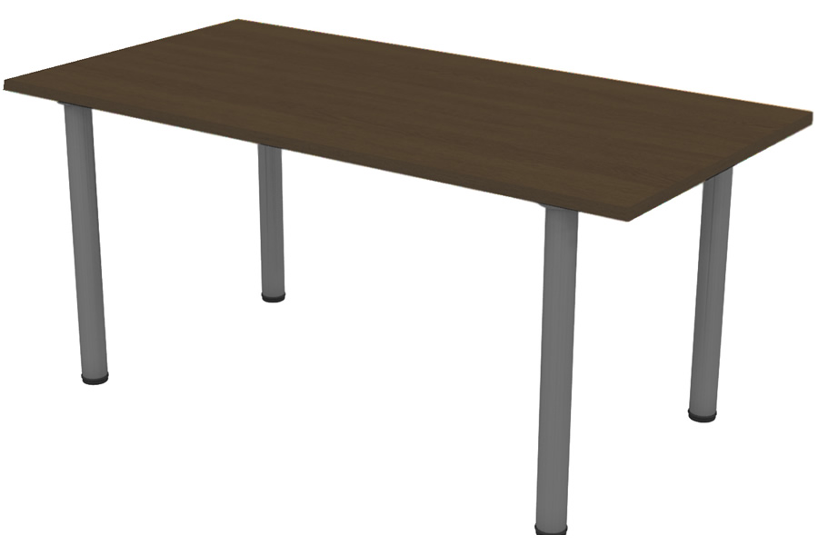 View 1600mm Harmony Walnut Office Conference Table Grey Leg information