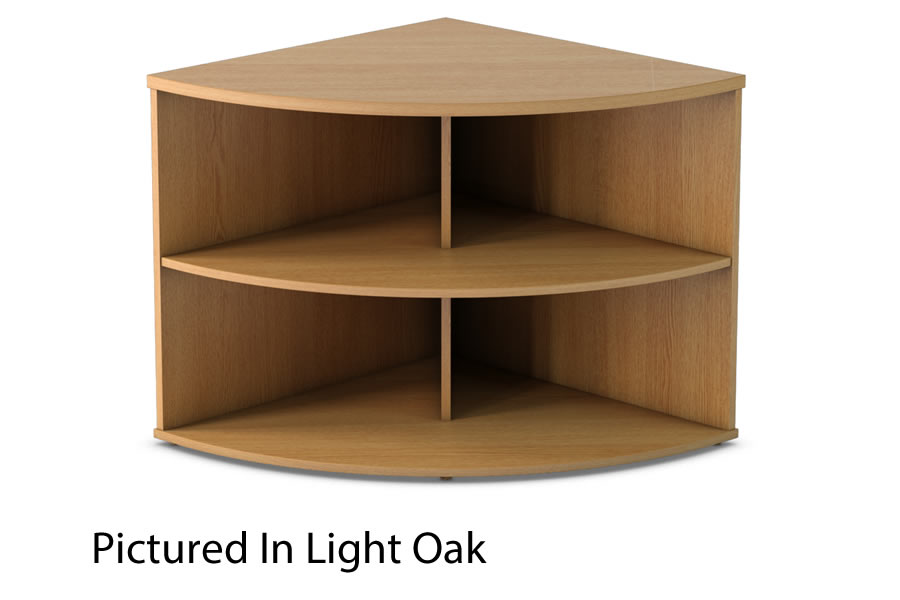 View Light Oak Desk High Radial Bookcase One Shelf Thames information