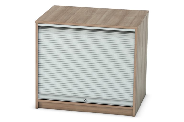 Desk High Locking Tambour Cupboard 4 Wood Finishes Thames