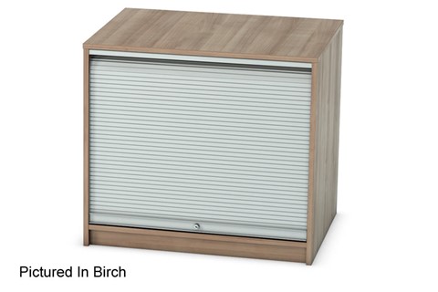 Thames Desk High Tambour Cupboard - Birch 
