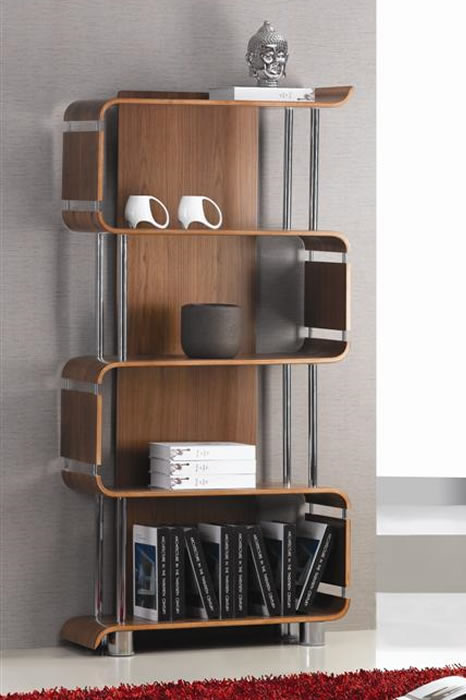 View Jual Curve Wood Metal Bookcase 1640mm High 3 Wood Finishes information