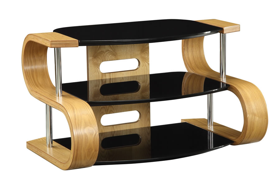 View Jual Curve Shaped TV Stand Modern TV Stand Oak or Walnut Finish information