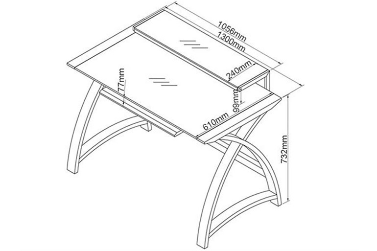 Curve Computer Desk