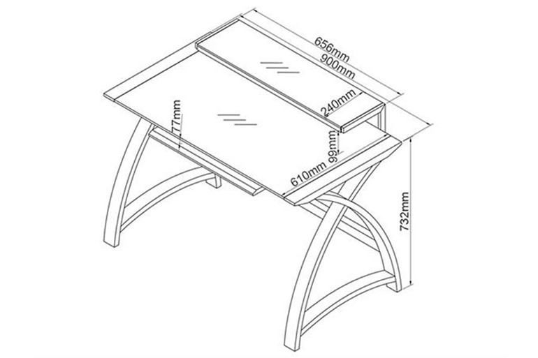 Curve Computer Desk