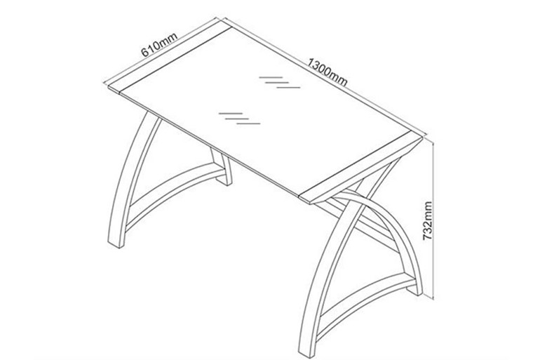 Curve Laptop Computer Desk