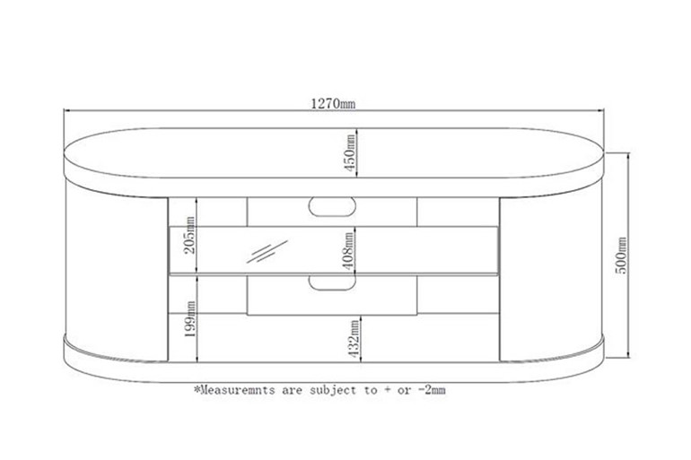 Curve Oval TV Stand