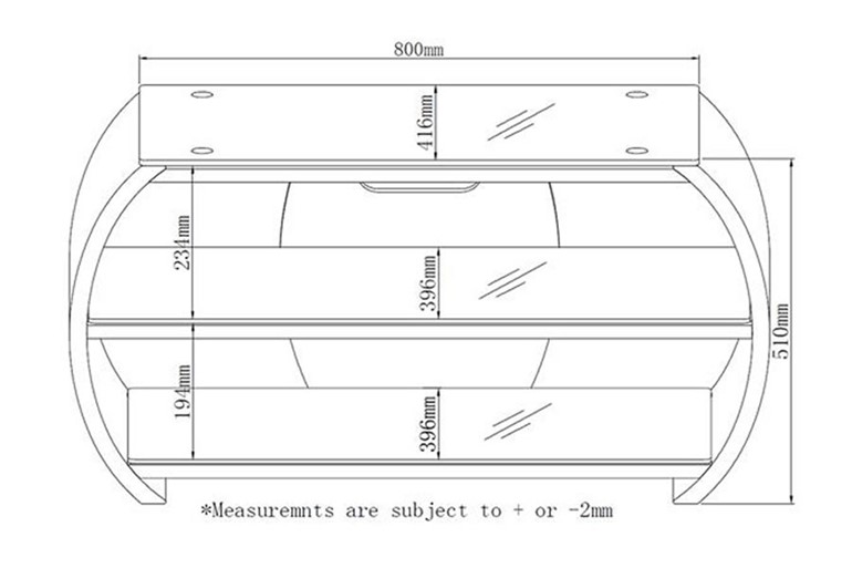 Curve Open TV Stand