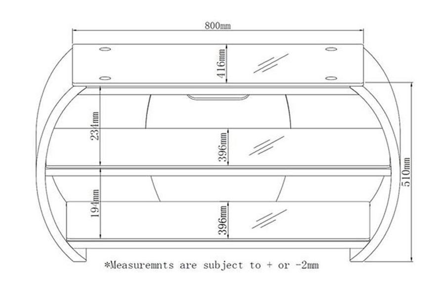 Curve Open TV Stand