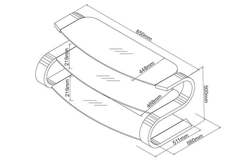 Curve Shaped TV Stand