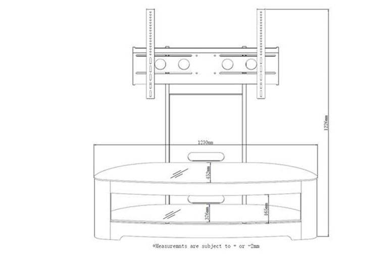 Curve Cantilever TV Stand