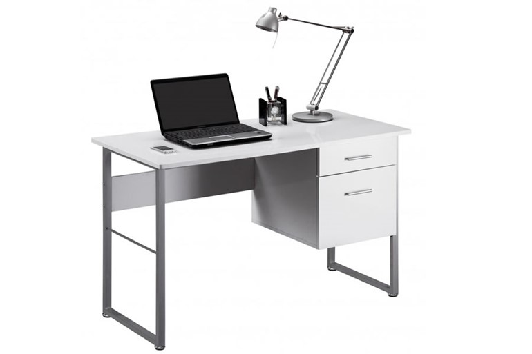 Cabrini Desk Modern Small Home Office, Small Executive Desk With Drawers