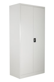 Tall 2 Door Metal Cupboard - Grey 