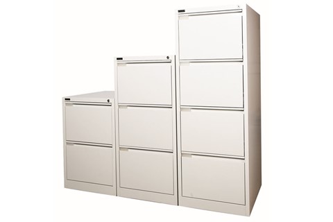 Steel Executive Filing Cabinets - Two Drawers White