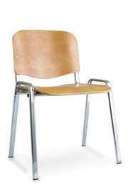 Beech Chrome Conference Chair - With Arms