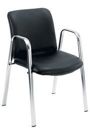 Pavilion Chrome Leather Chair