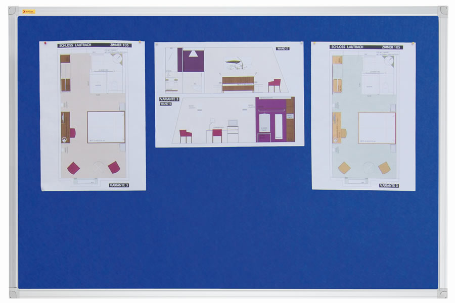 View Aluminium Framed Office Felt Noticeboard 7 Sizes 4 Colours information