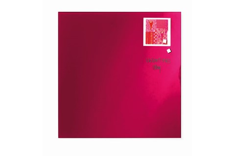 Magnetic Glass Boards - 100 x 600mm Red 