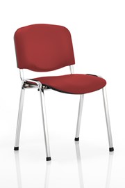 Vinyl Chrome Conference Chair - Red 