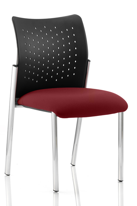 View Espacio Padded Visitor Chair Chrome Frame Chilli Red information