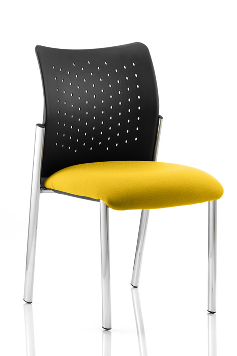 View Espacio Padded Visitor Chair Chrome Frame Yellow information