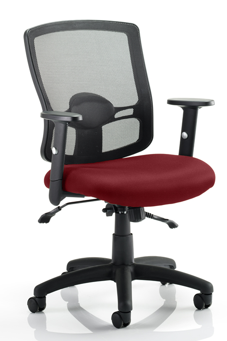 View Black Breathable Mesh Office Chair With Chilli Fabric Seat Lara information