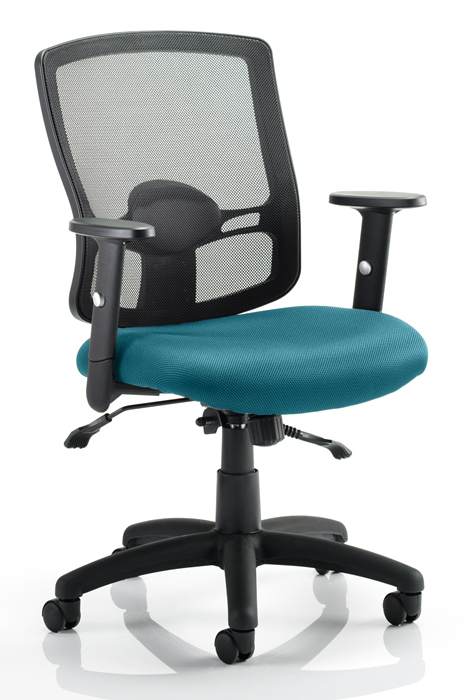 View Black Breathable Mesh Office Chair With Green Fabric Seat Lara information