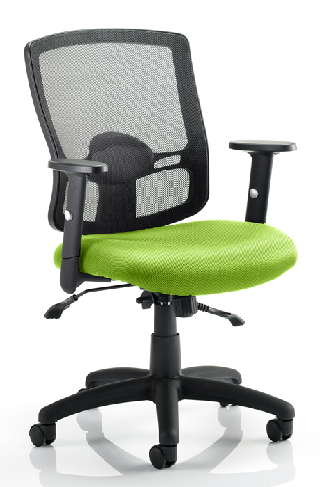 View Black Breathable Mesh Office Chair With Citrus Green Fabric Seat Lara information