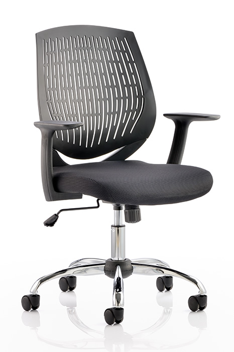 View Mesh Office Chair With Rubberised Flexible Backrest Multiple Colours Fixed Arms information
