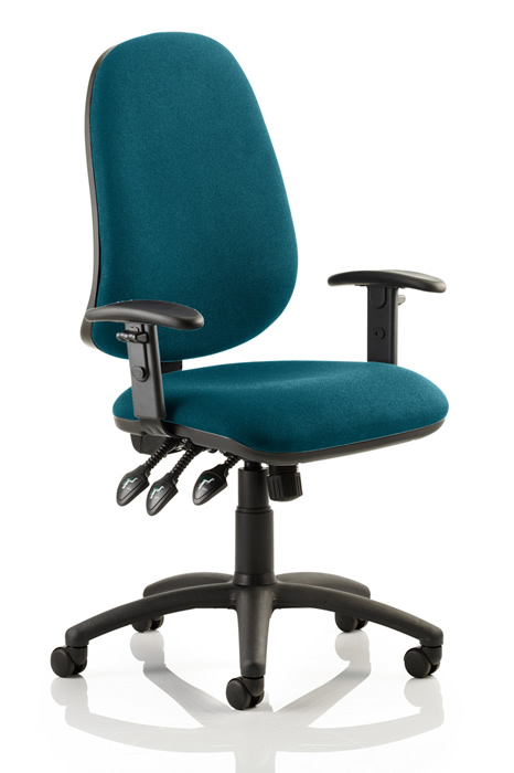 View Topaz Ergonomic Operator Chair Green Fabric information