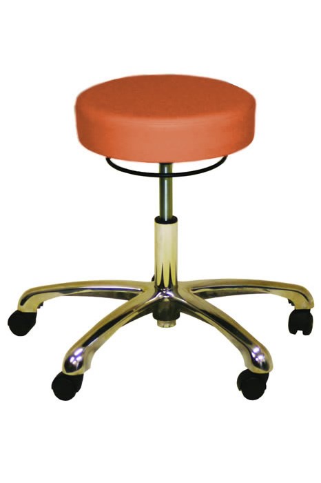 Orange Anatomic Chrome Standard Laboratory Stool