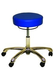 Anatomic Chrome Stool - Blue 