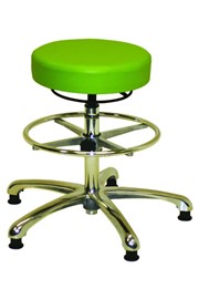 Anatomic Chrome D Ring Stool - Citrus Green 