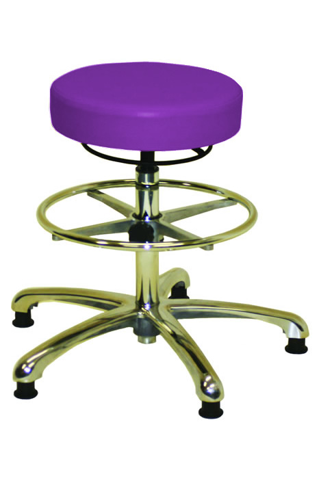 View Anatomic Chrome Laboratory Stool Flame Retardant Purple information