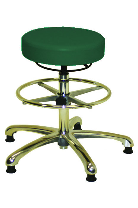 View Anatomic Chrome Laboratory Stool Flame Retardant Green information