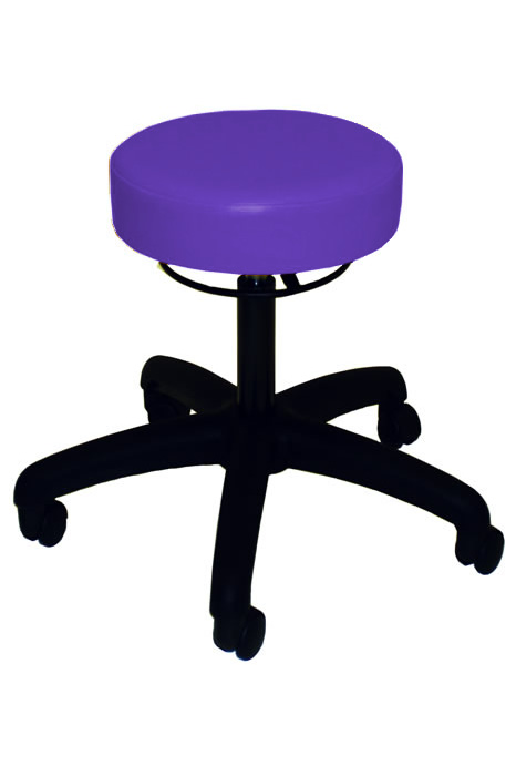 View Anatomic Vinyl Stool Purple Height Adjustable Colourful 5 Star Base information