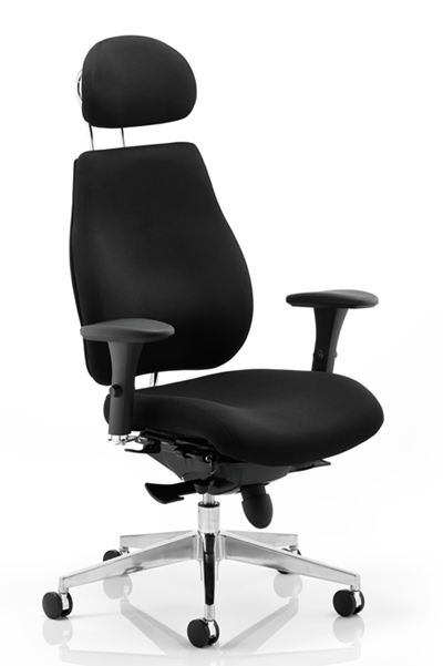 Chiro Plus Black Fabric Ergonomic Office Chair