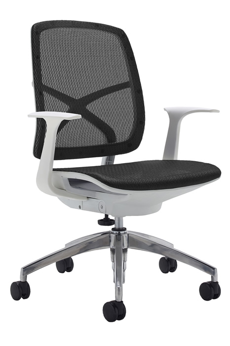 View Zico Ergonomic Mesh Home Office Chair Breathable Mesh Fabric Seat Backrest Reclining Back With Height Adjustable Seat Fixed White Arms Frame information
