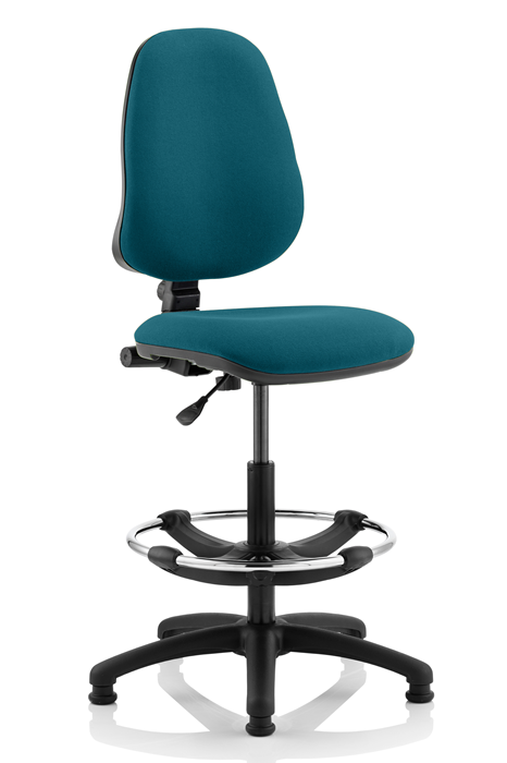 View Green Vantage Fabric Draughter Chair With Adjustable Foot Stand Seat Back Height Adjustment Backrest Recline Loop T Adjustable Arms information