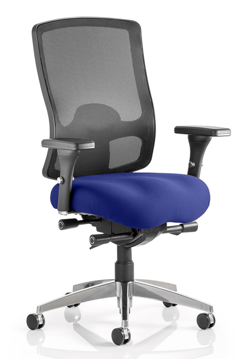 View Bariatric Mesh Heavy Duty Bariatric Office Chair Blue Deeply Padded Seat Tested To 32 Stone Backrest Recline Seat Height Adjusts Regent information