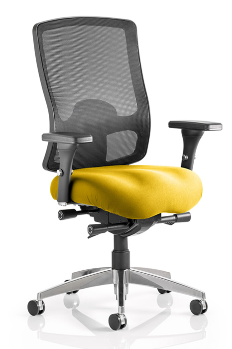View Bariatric Mesh Heavy Duty Bariatric Office Chair Yellow Deeply Padded Seat Tested To 32 Stone Backrest Recline Seat Height Adjusts Regent information