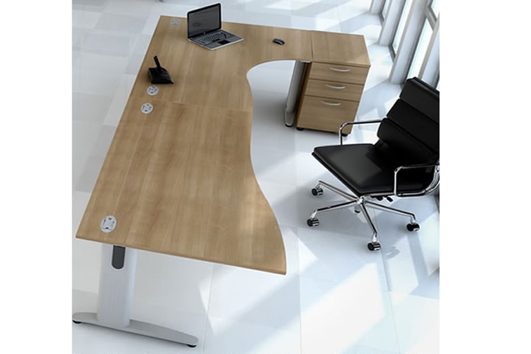 Domino Crescent Extension Desk
