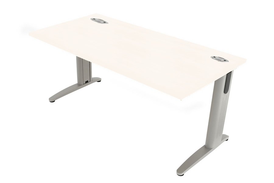 View White Cantilever Rectangular Desk 1200mm x 800mm Domino Beam information