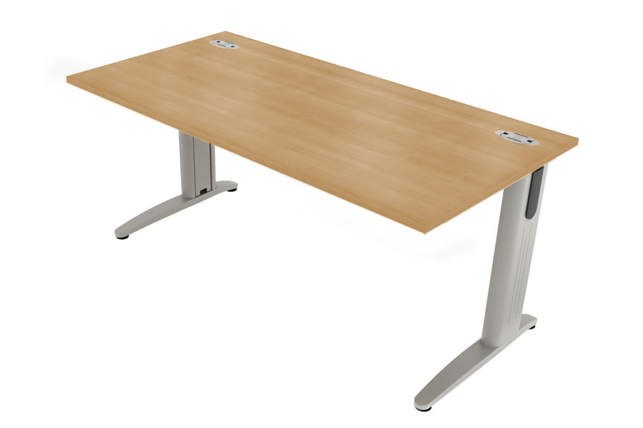 View Beech Cantilever Rectangular Desk 1800mm x 800mm Domino Beam information