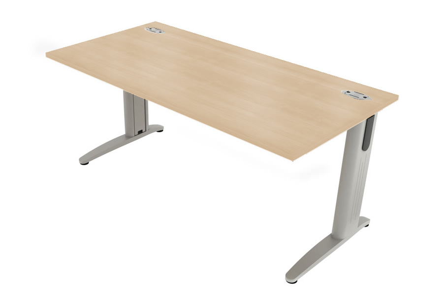 View Maple Cantilever Rectangular Desk 1800mm x 800mm Domino Beam information