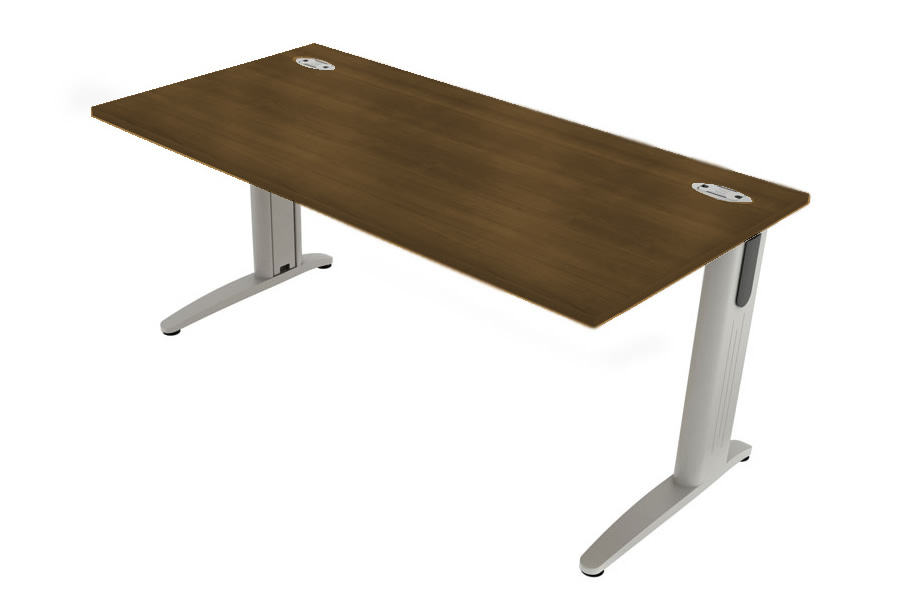 View Walnut Cantilever Rectangular Desk 1200mm x 800mm Domino Beam information
