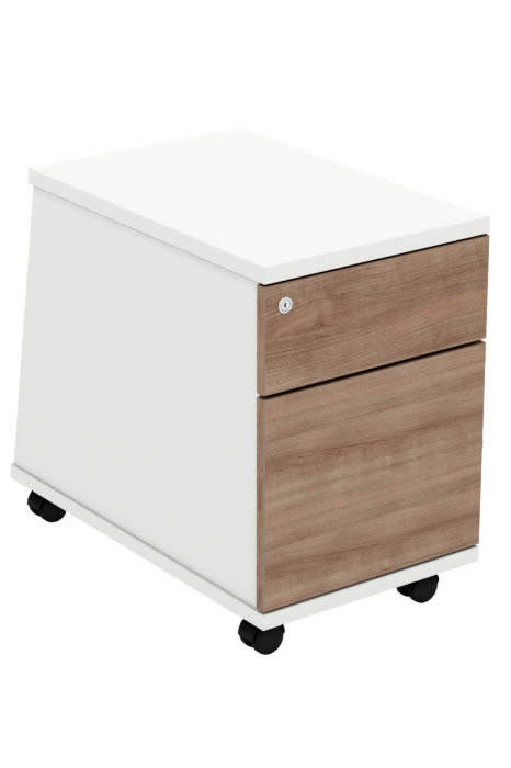 View Mobile Two Drawer Lockable Pedestal 3 Wood Finishes Ascend information