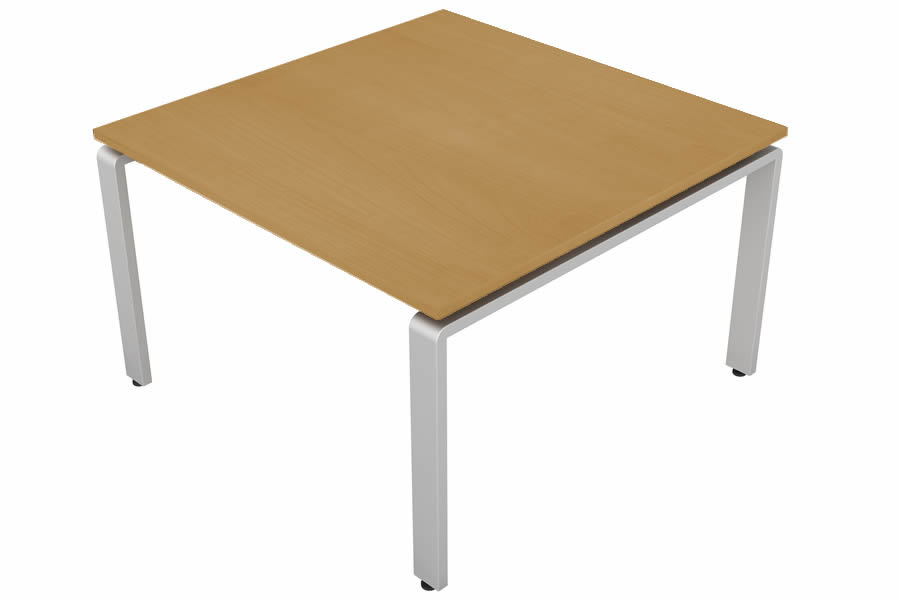 View Beech Office Meeting Table With Silver Legs W2400mm x D1200mm Aura information